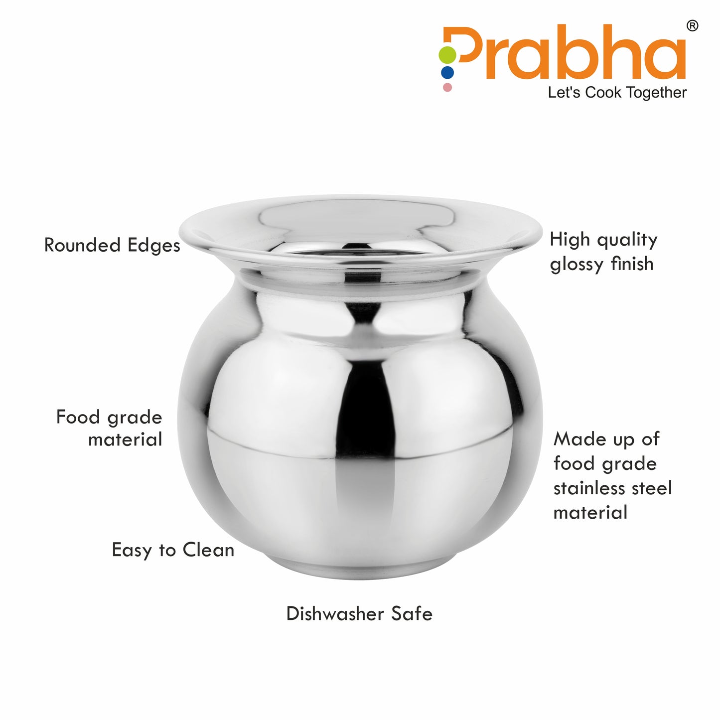 Stainless Steel Lassi Lota - Ideal for Home & Kitchen, Rust-Free Elegance - Prabha