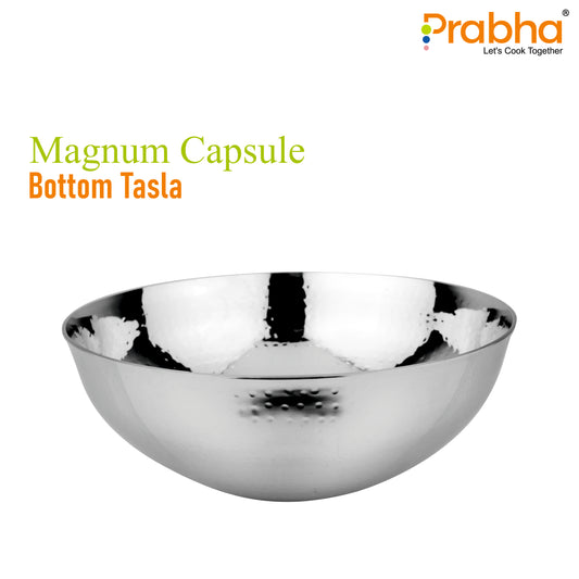 Magnum Capsule Bottom Hammered Tasla Without Lid