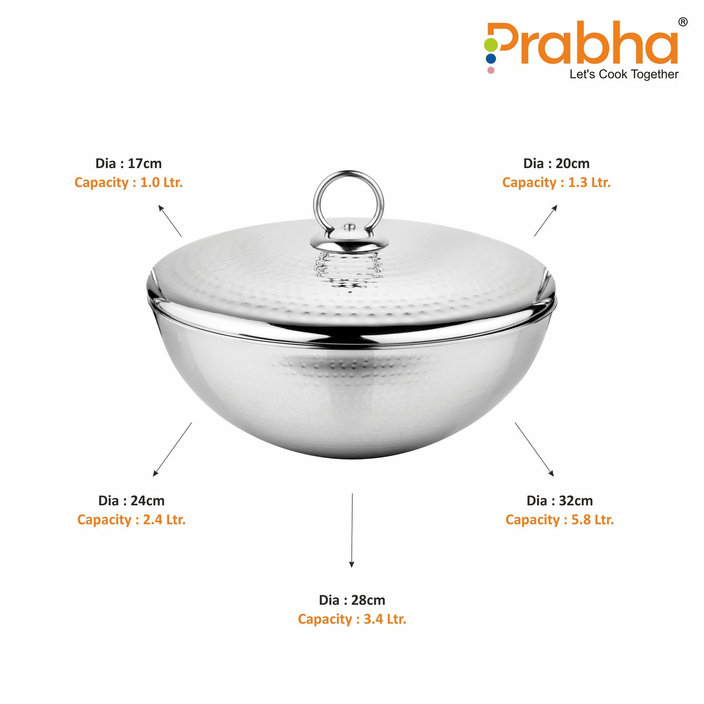 Magnum Capsule Bottom Hammered Tasla With Lid