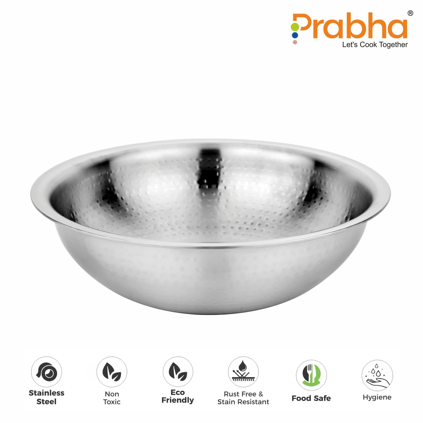 Magnum Flat Bottom Hammered Tasla Without Lid