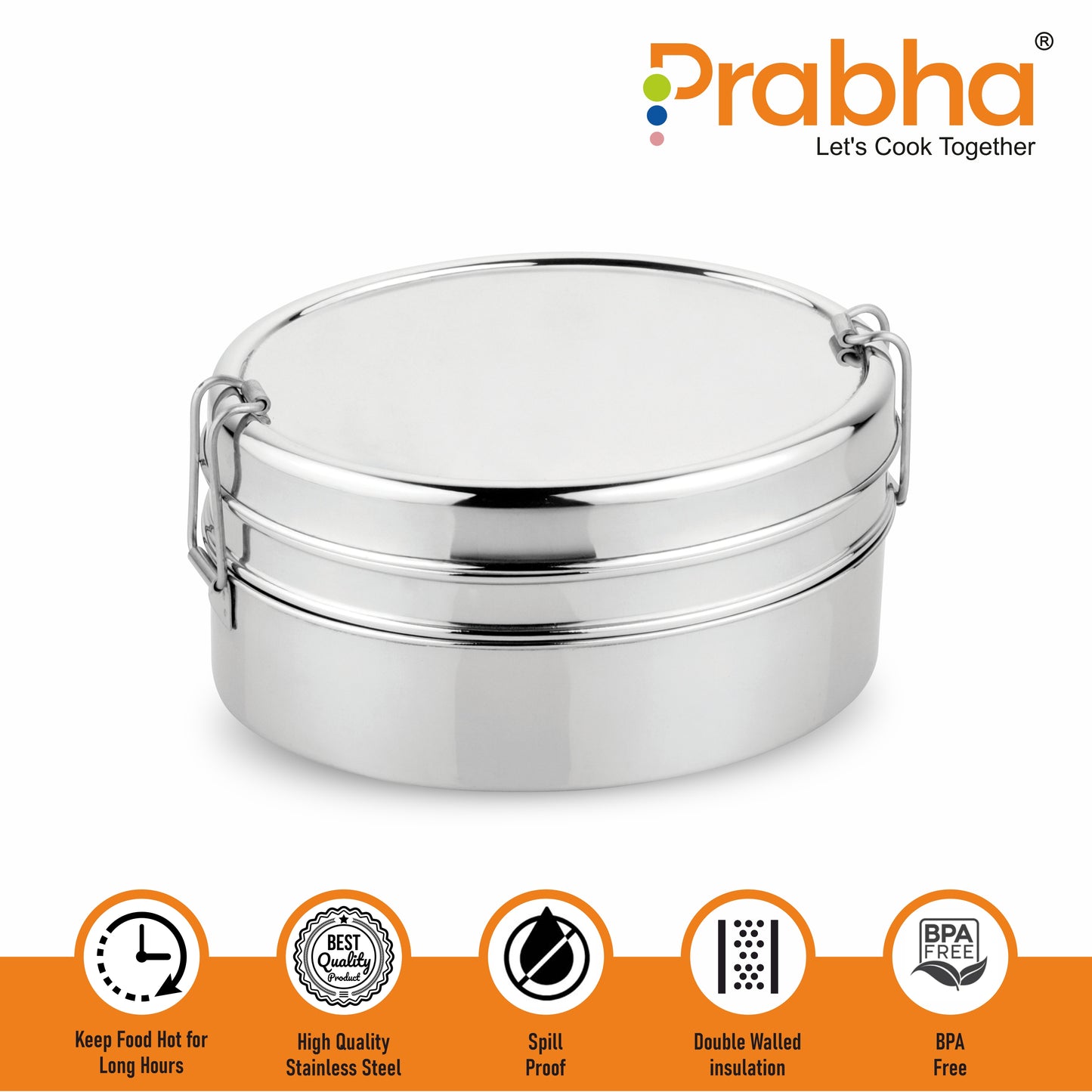 Oval Double Decker Lunch Box - Prabha