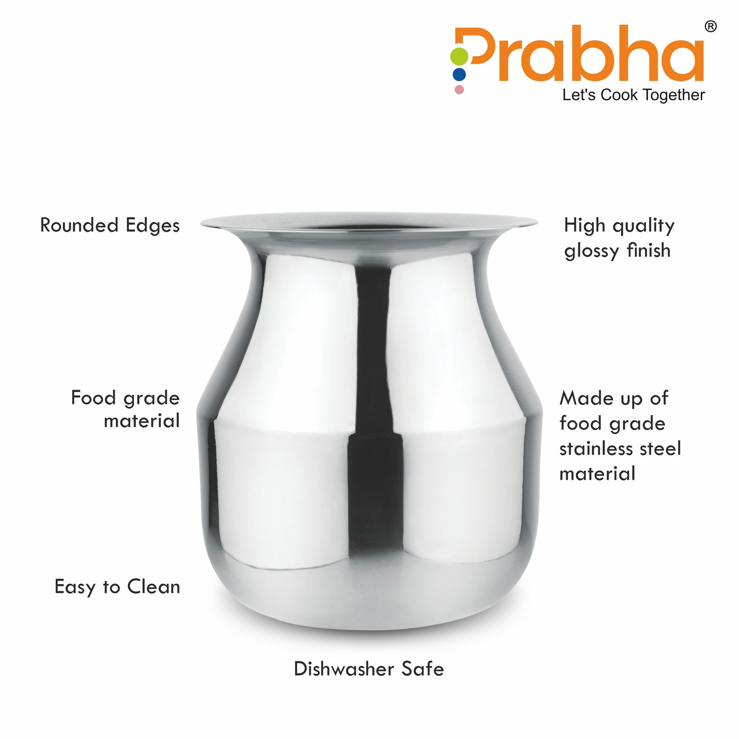 Stainless Steel Long Neck Parsi Lota - Prabha