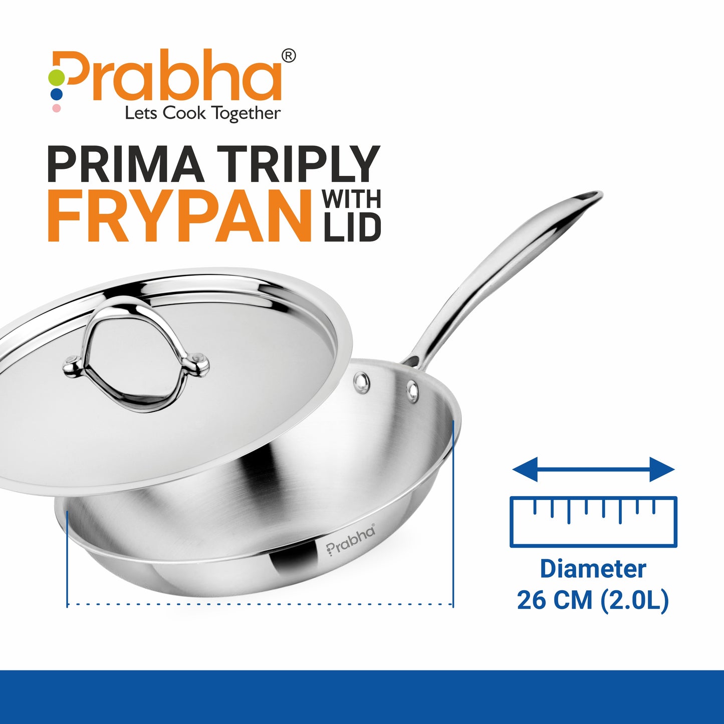 Prima Triply Frypan With Lid
