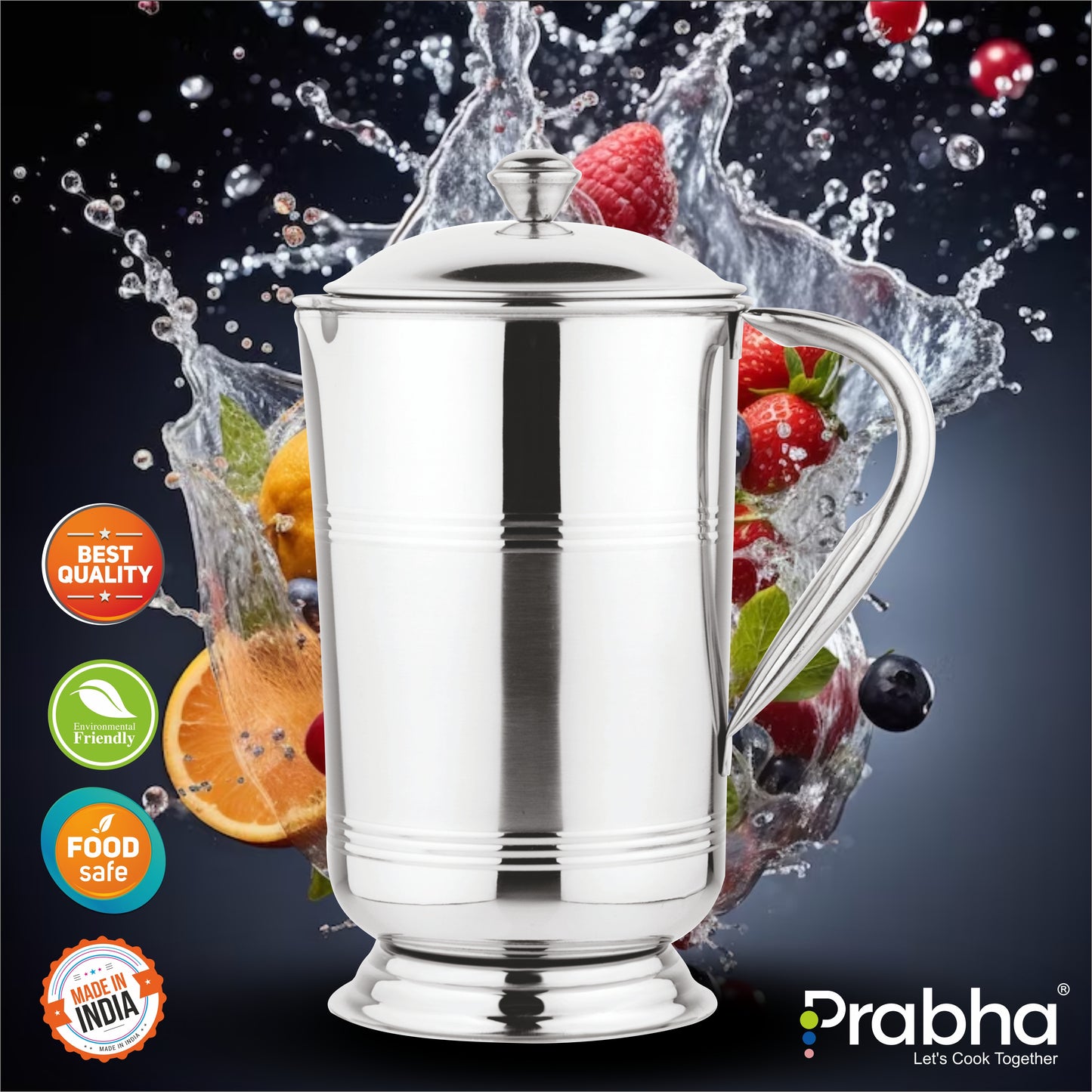 Stainless Steel Pendy Water Jug, 1900ml - Ideal for Home & Kitchen