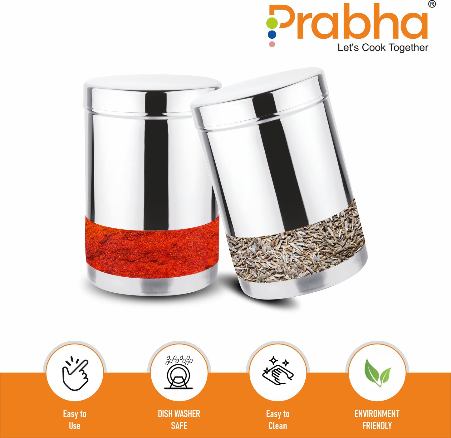Stainless Steel Picasso Canister - Best for Kitchen Storage - Prabha