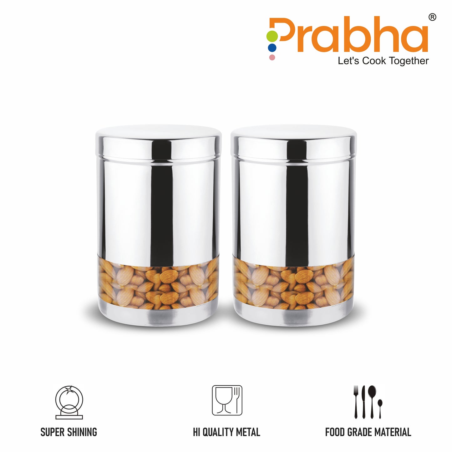 Stainless Steel Picasso Canister - Best for Kitchen Storage - Prabha