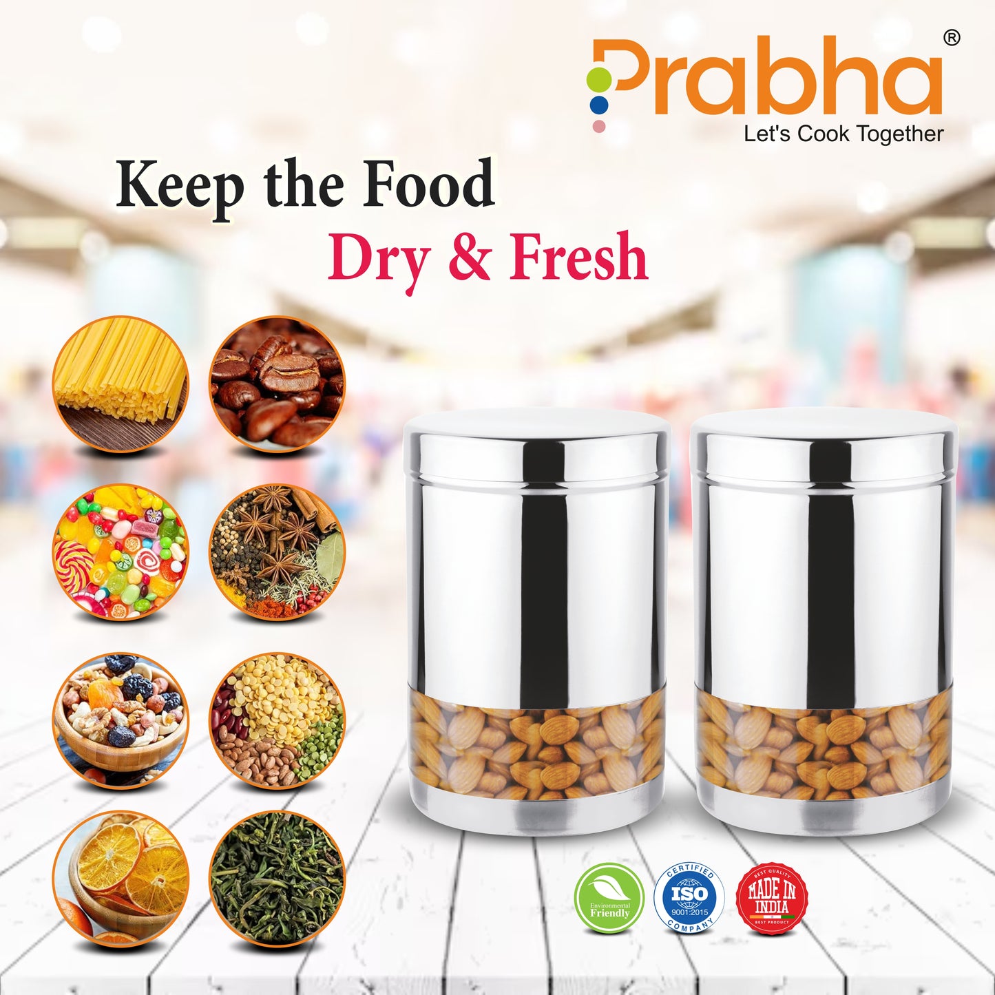 Stainless Steel Picasso Canister - Best for Kitchen Storage - Prabha