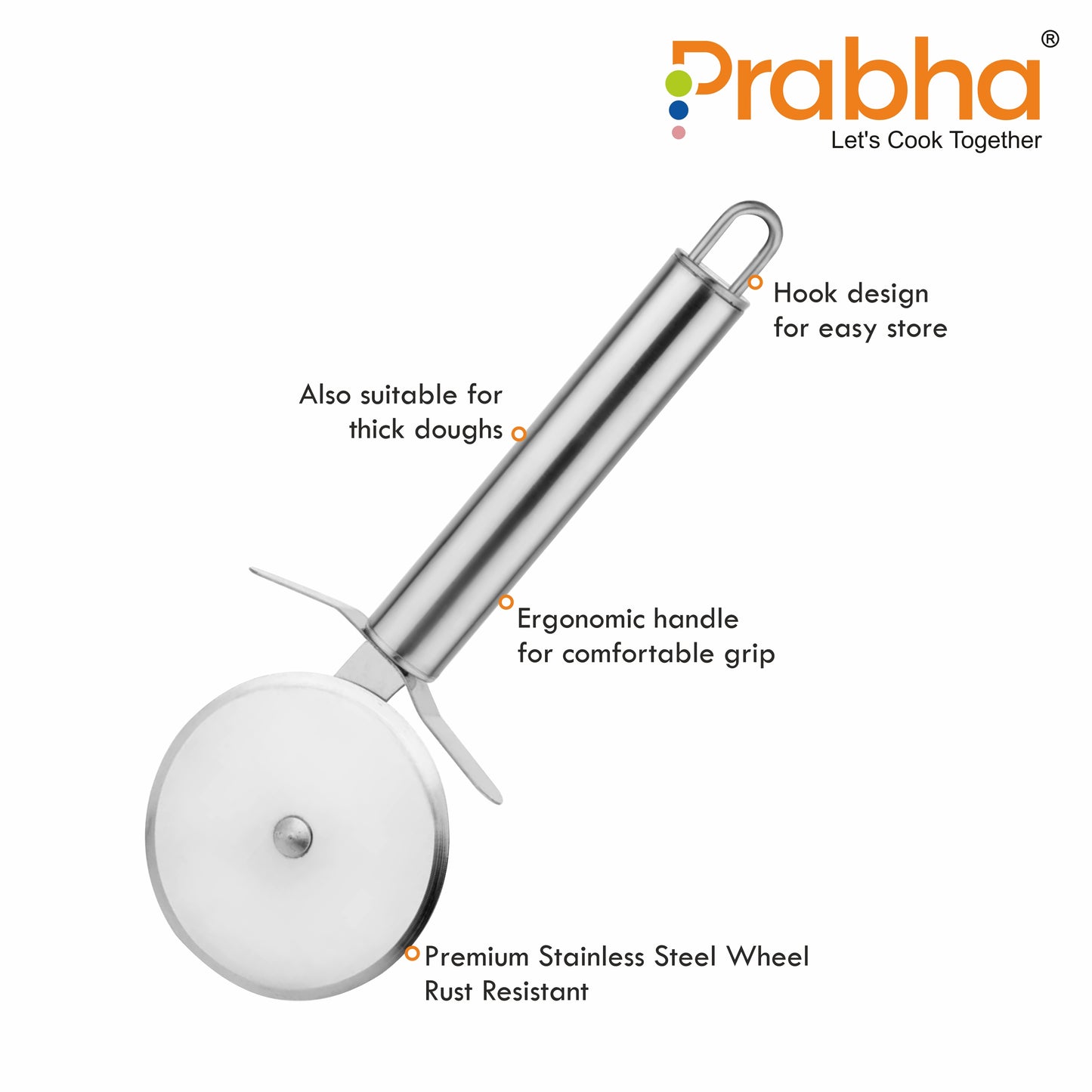 Premium Stainless Steel Multifunctional Pizza Cutter, Wheel Cutter