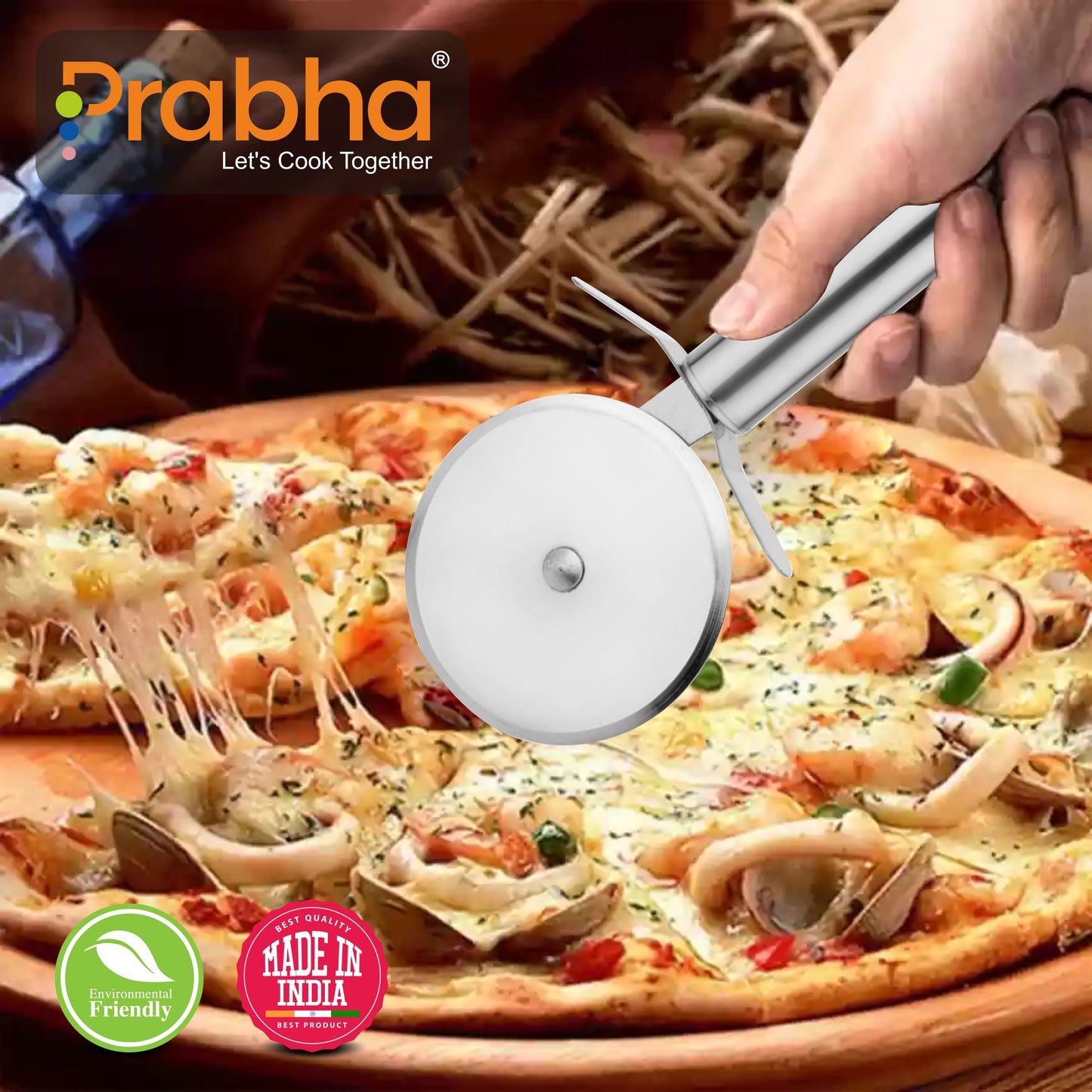 Premium Stainless Steel Multifunctional Pizza Cutter, Wheel Cutter