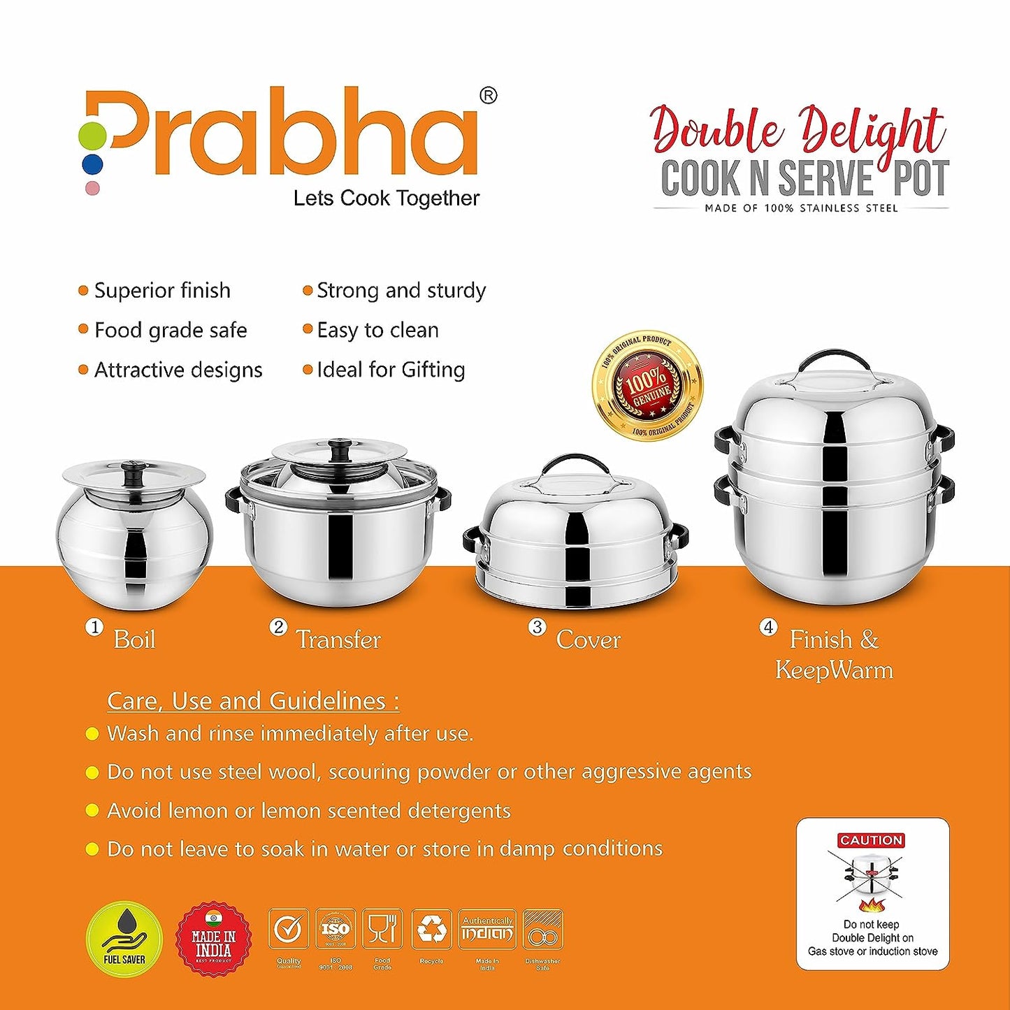 Double Delight Cook N Serve Pot - Thermal Rice Cooker