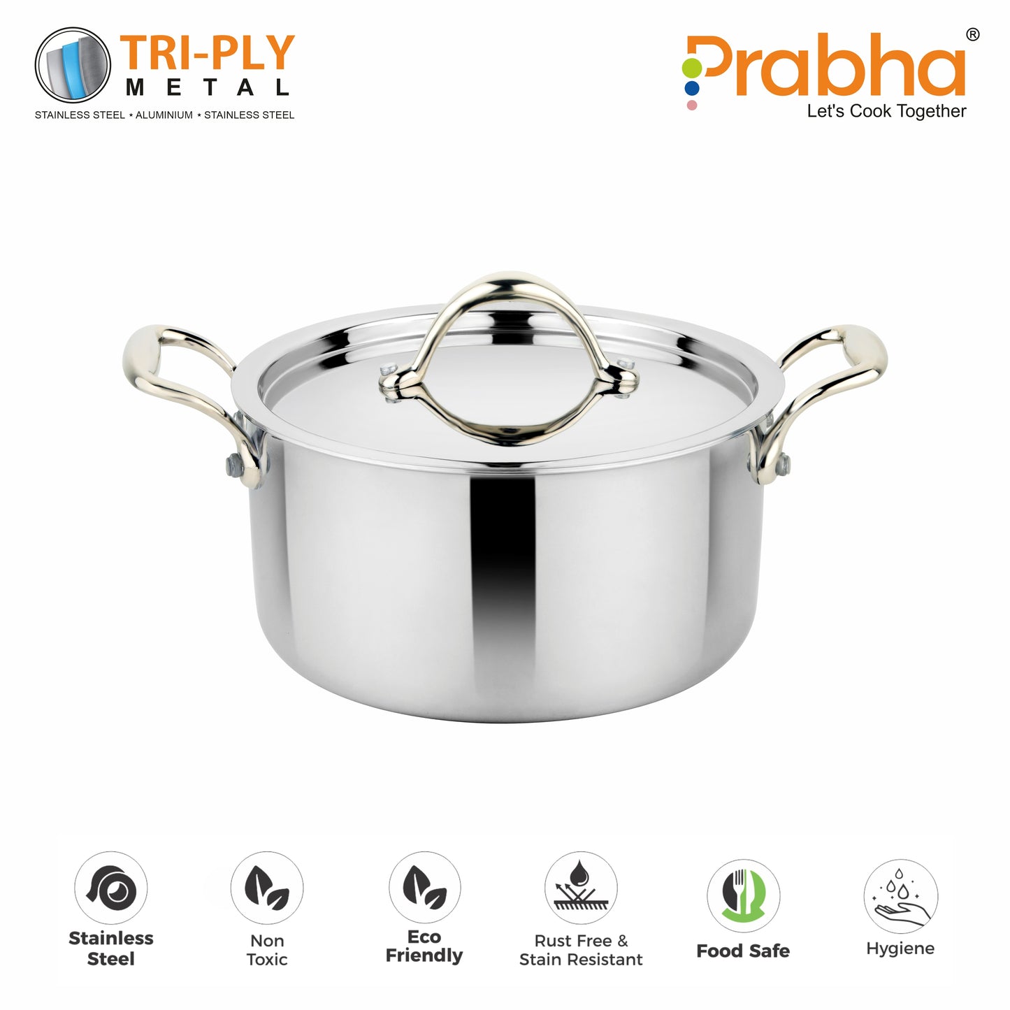 Prima Triply Casserole With Lid