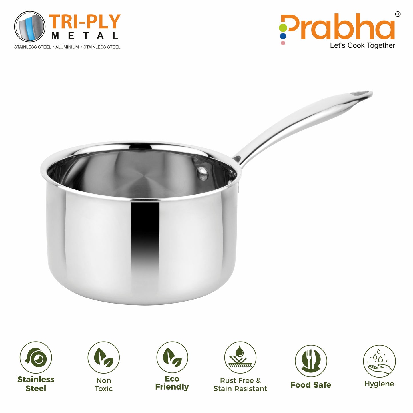Prima Triply Saucepan Without Lid