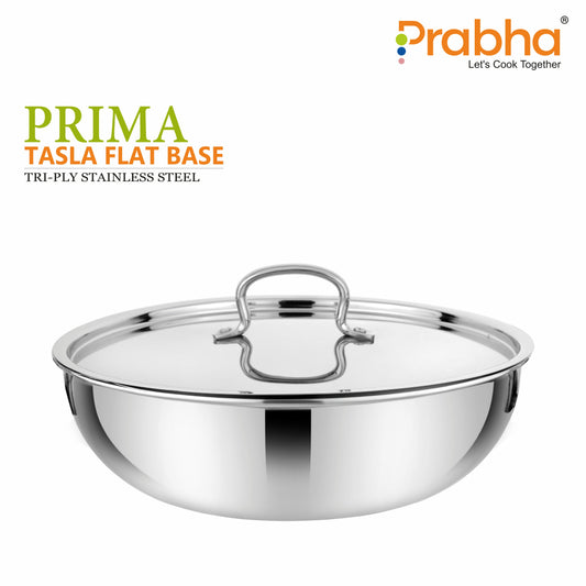 Prima Triply Tasla Flat Base With Lid