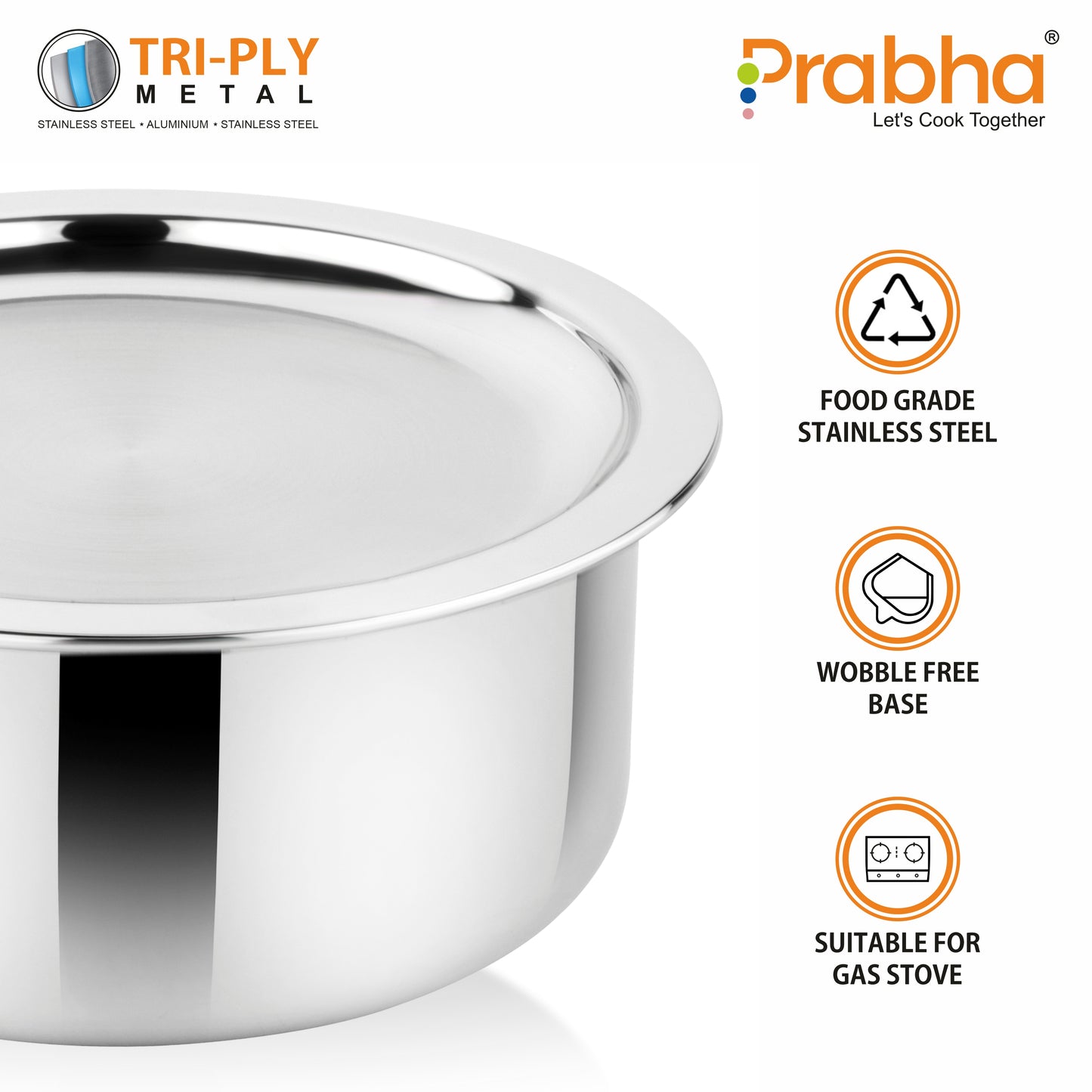 Prima Triply Tope With Lid