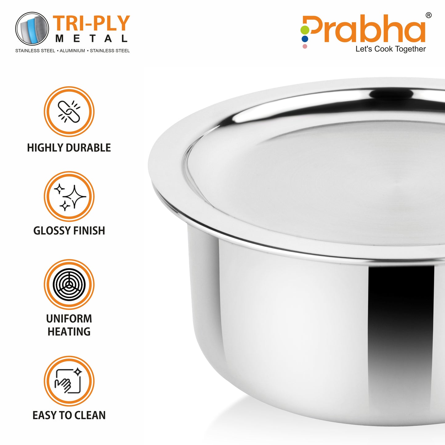 Prima Triply Tope With Lid