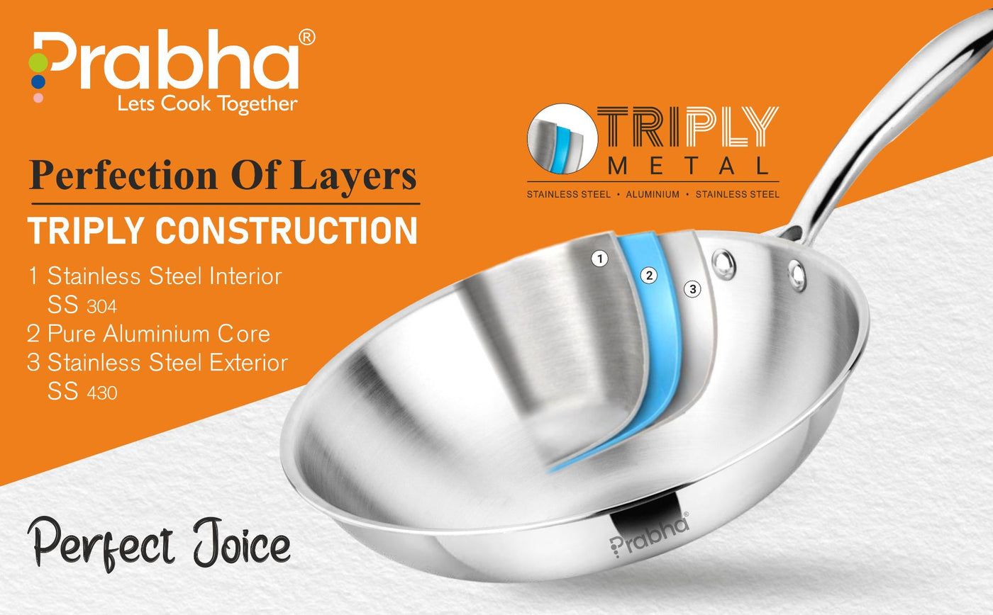 Prima Triply Frypan Without Lid
