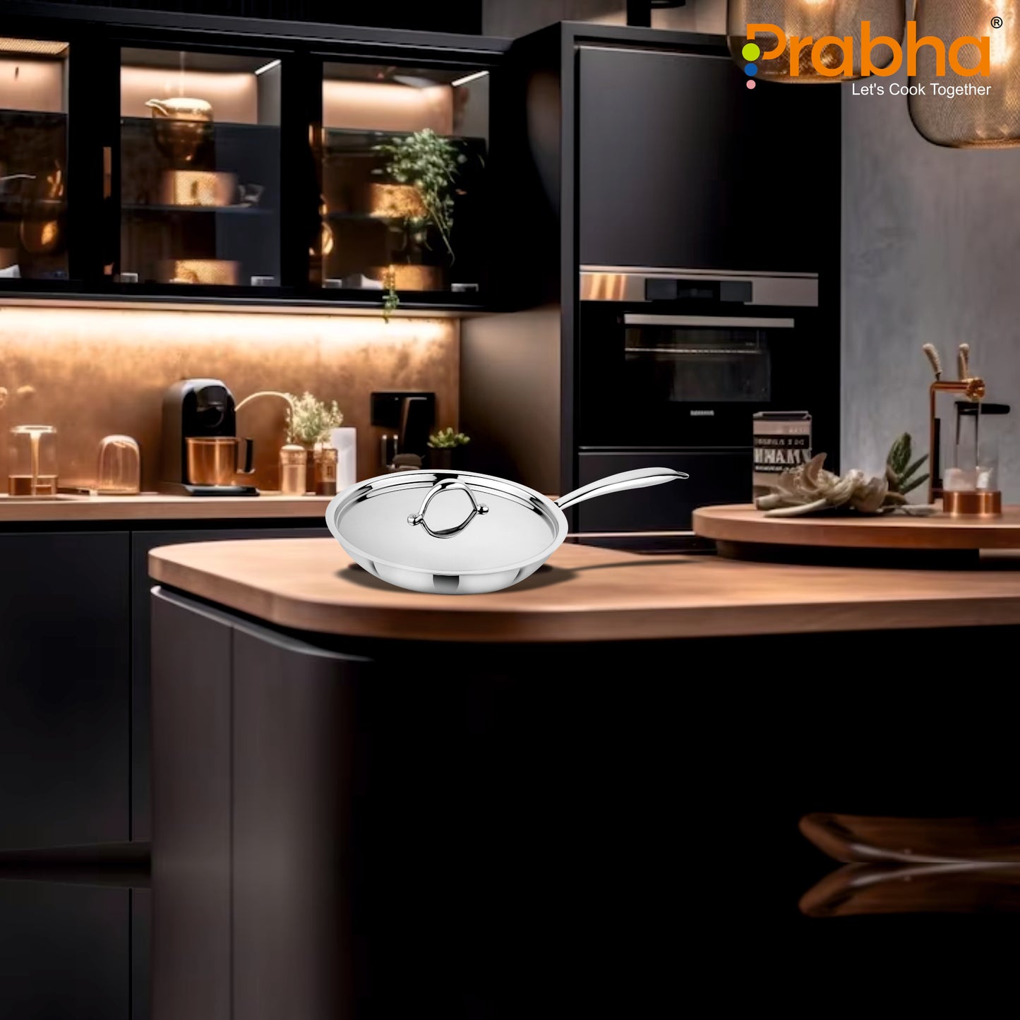 Prima Triply Frypan With Lid