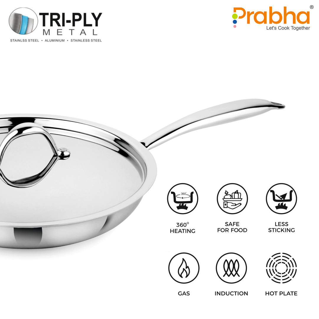 Prima Triply Frypan With Lid