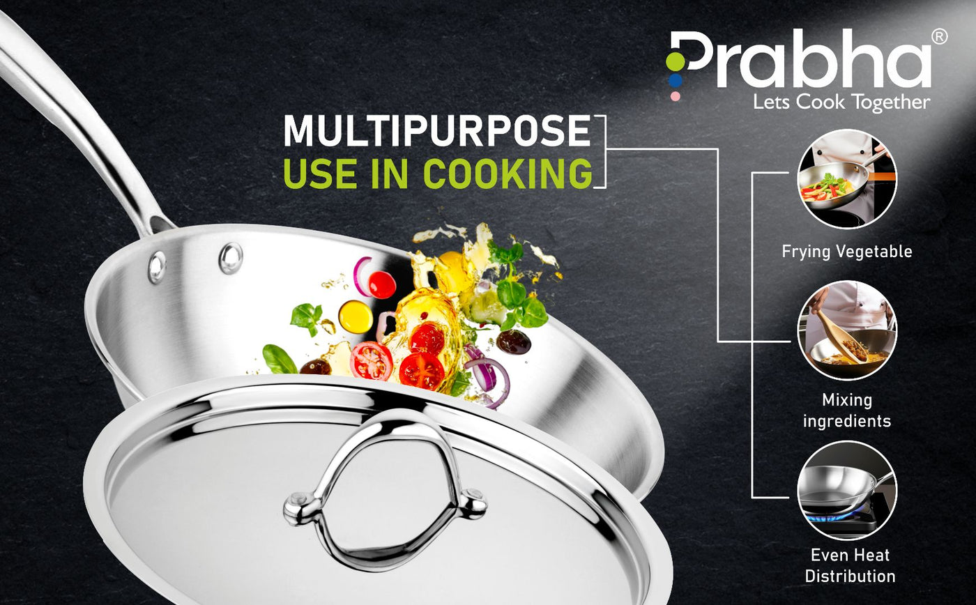 Prima Triply Frypan With Lid