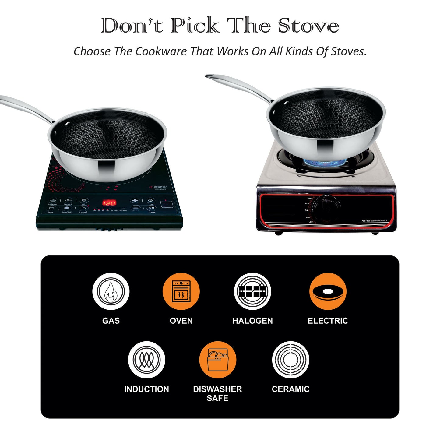 Triply Hexa Cube Wok With Lid