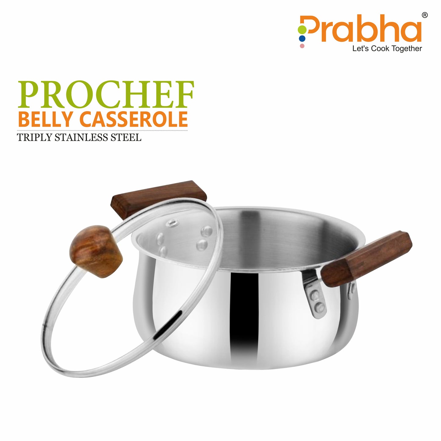 Prochef Belly Casserole With Lid