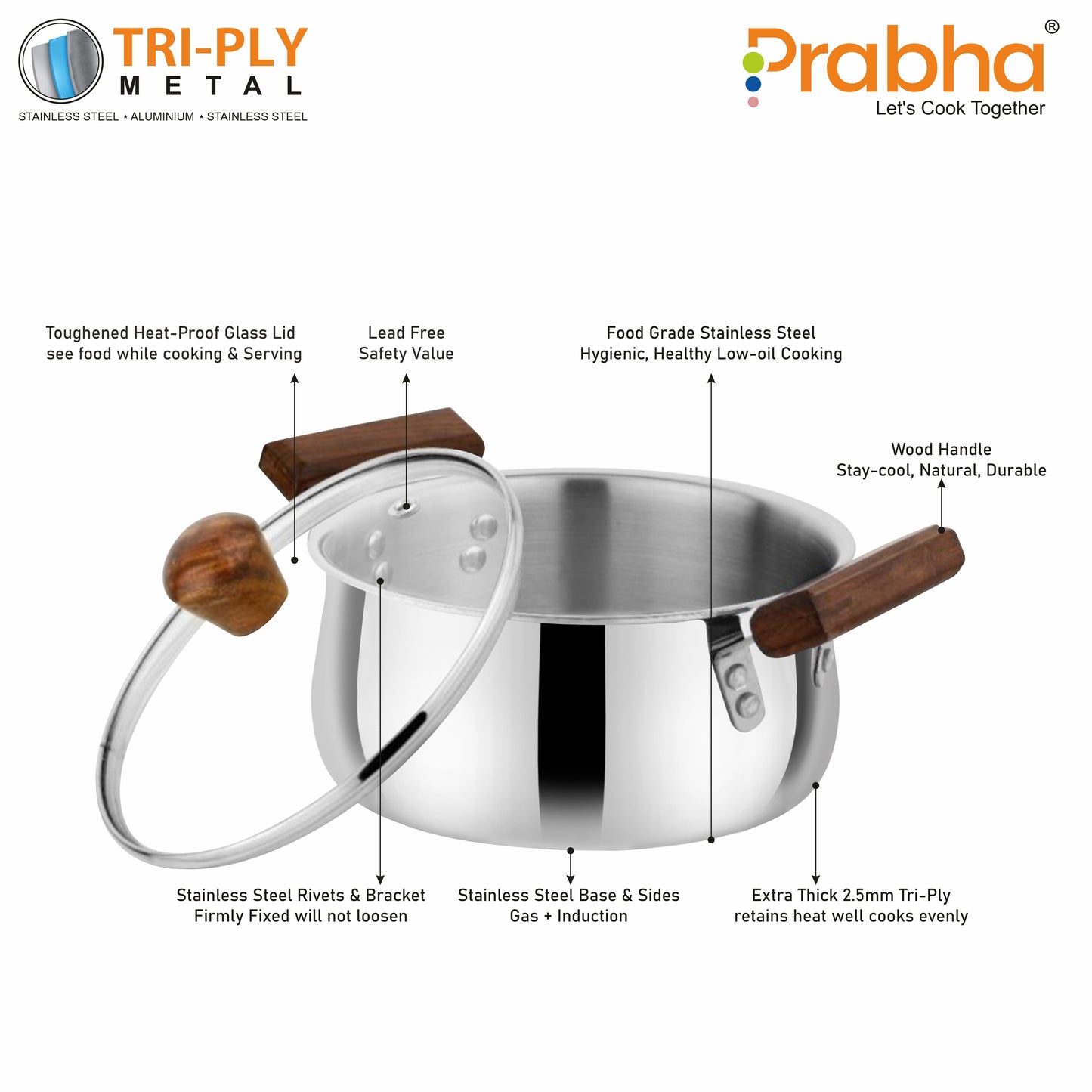 Prochef Belly Casserole With Lid