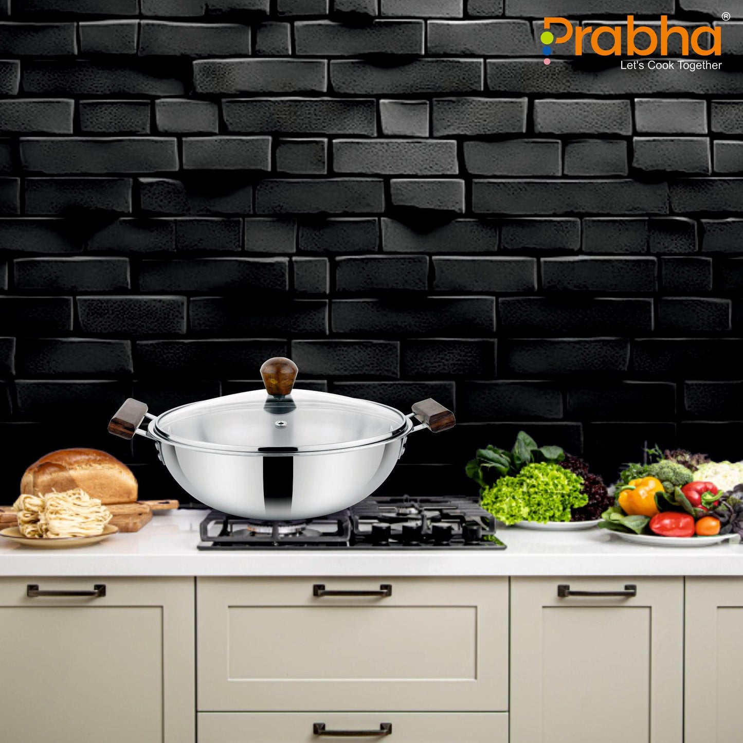Prochef Deep Kadhai With Lid