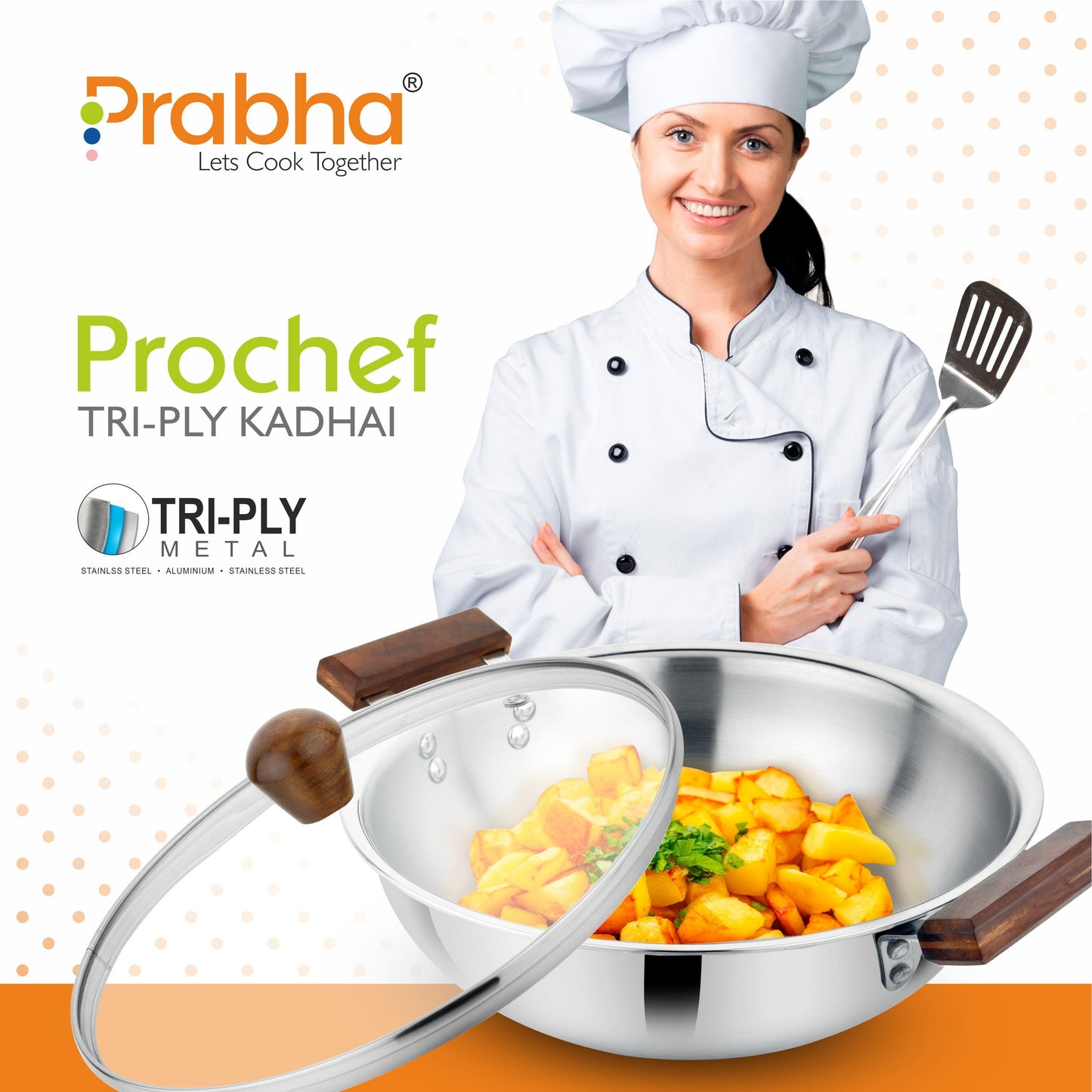 Prochef Kadhai With Lid