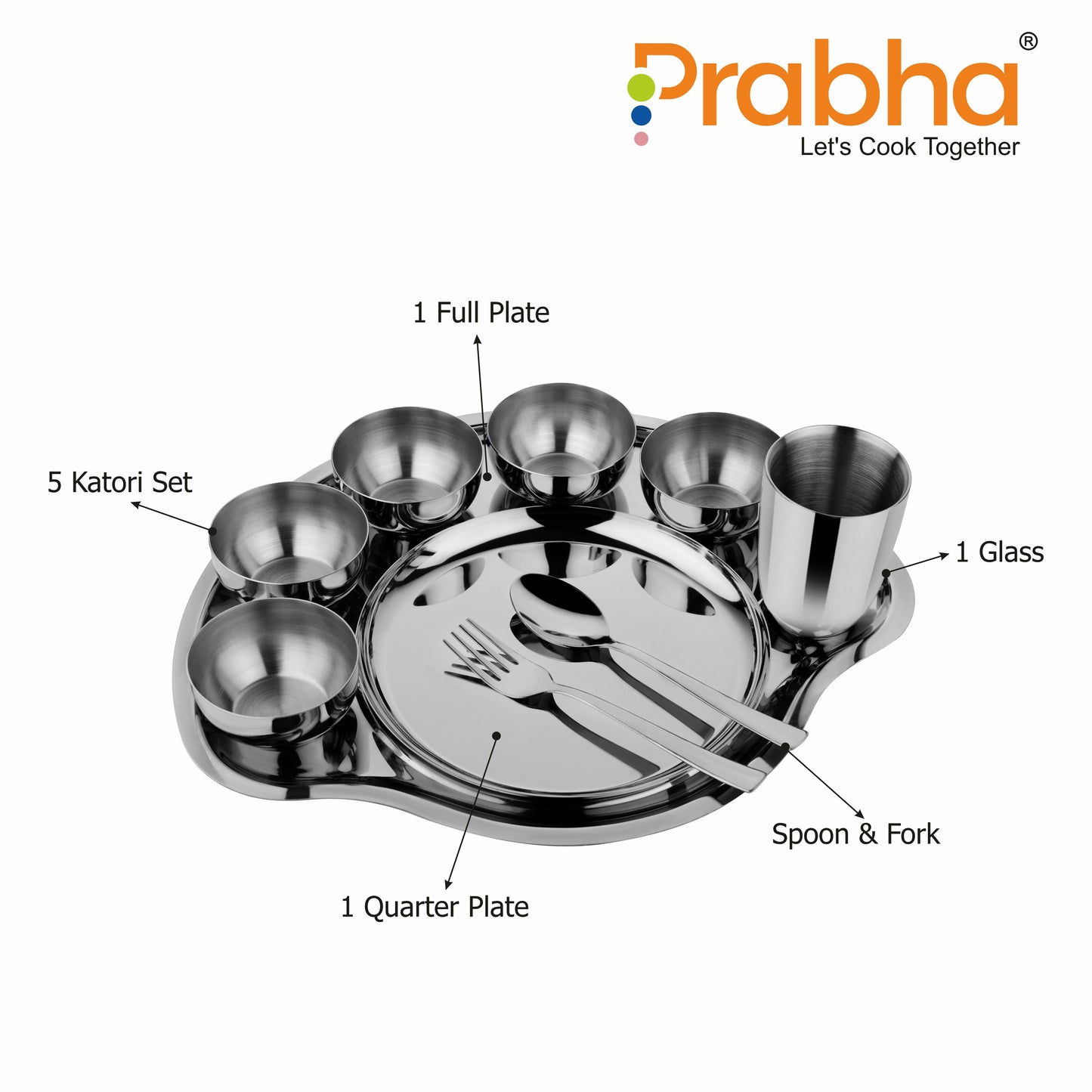 Stainless Steel Plain Rajwada Thali Set