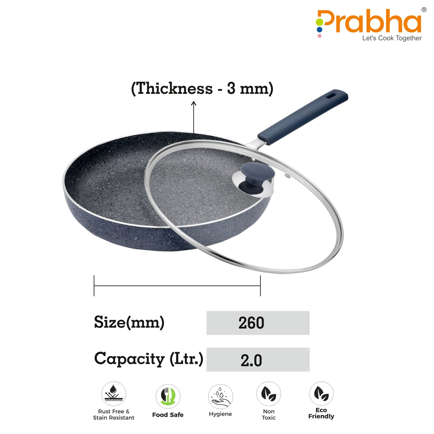 Stella Nonstick Deep Frypan With Glass Lid