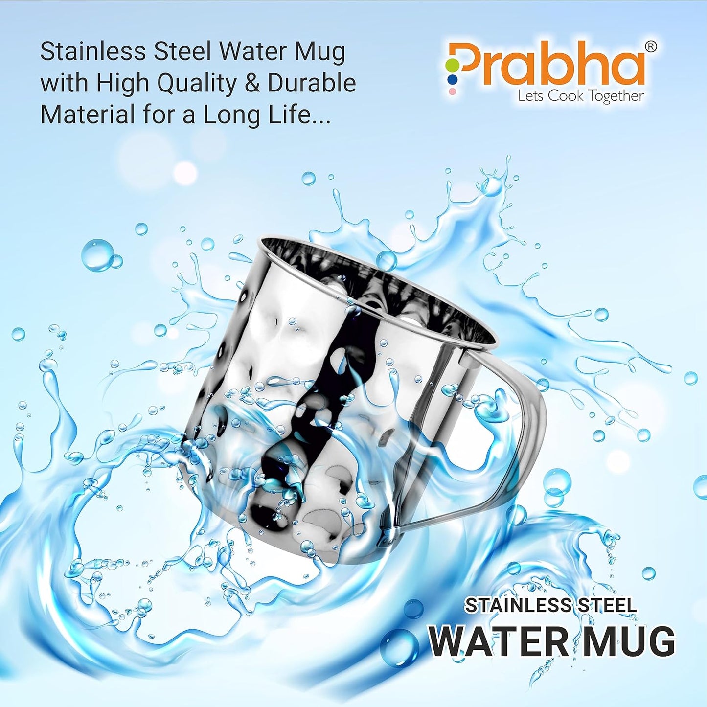 Stainless Steel Hammered Water Mug | Multipurpose Mug for Hiking, Camping, and More