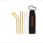 Load image into Gallery viewer, Reusable Stainless Steel Drinking Straw Set For Tumblers (4 Straw, 2 Brush)

