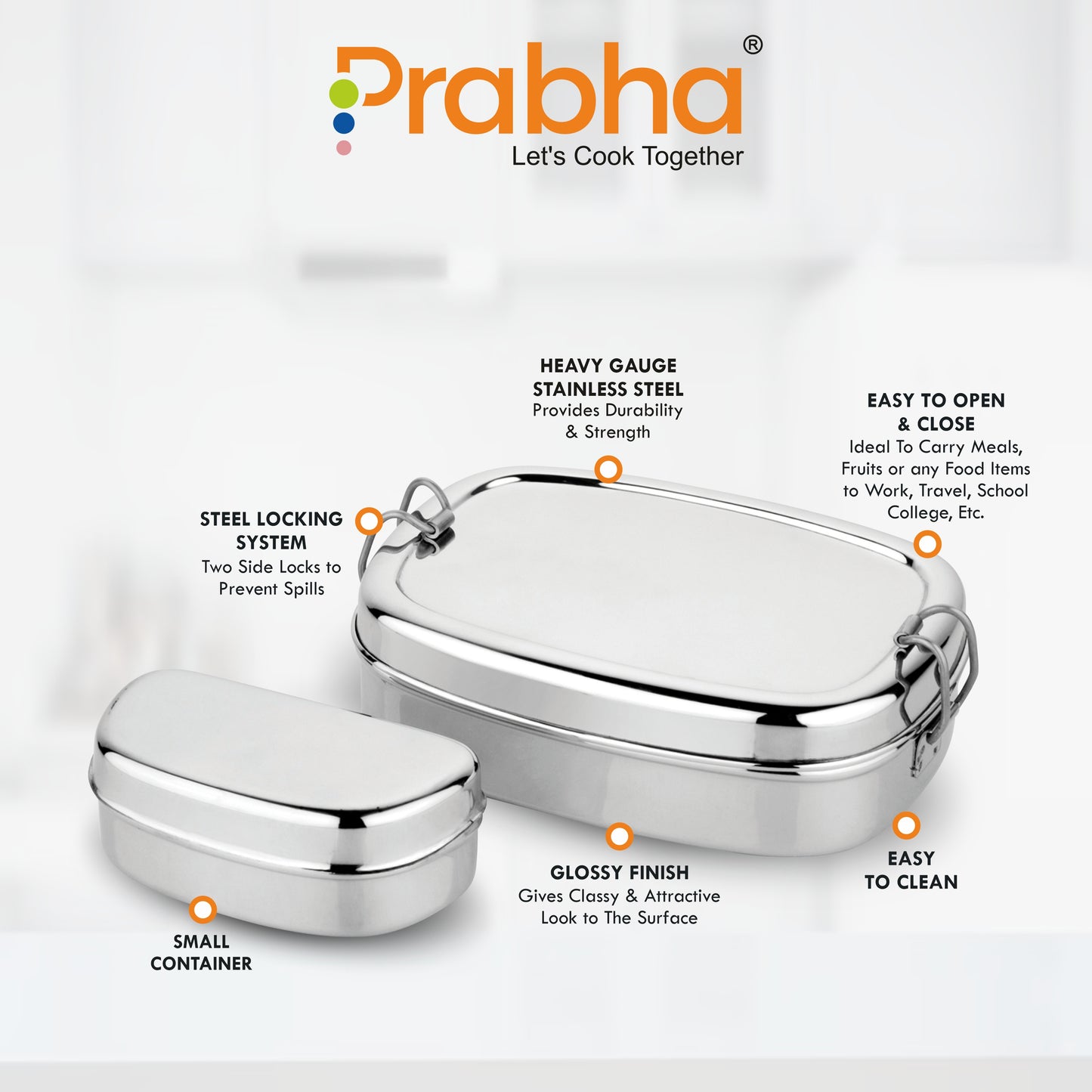 Stainless Steel Tv Lunch Box, Leakproof Containers for Adults - Prabha