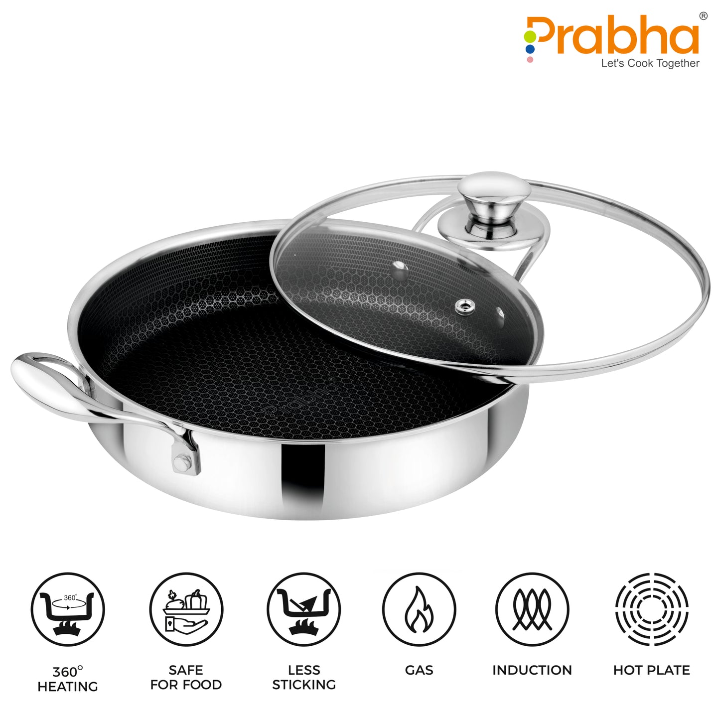 Triply Hexa Cube Saute Pan With Lid