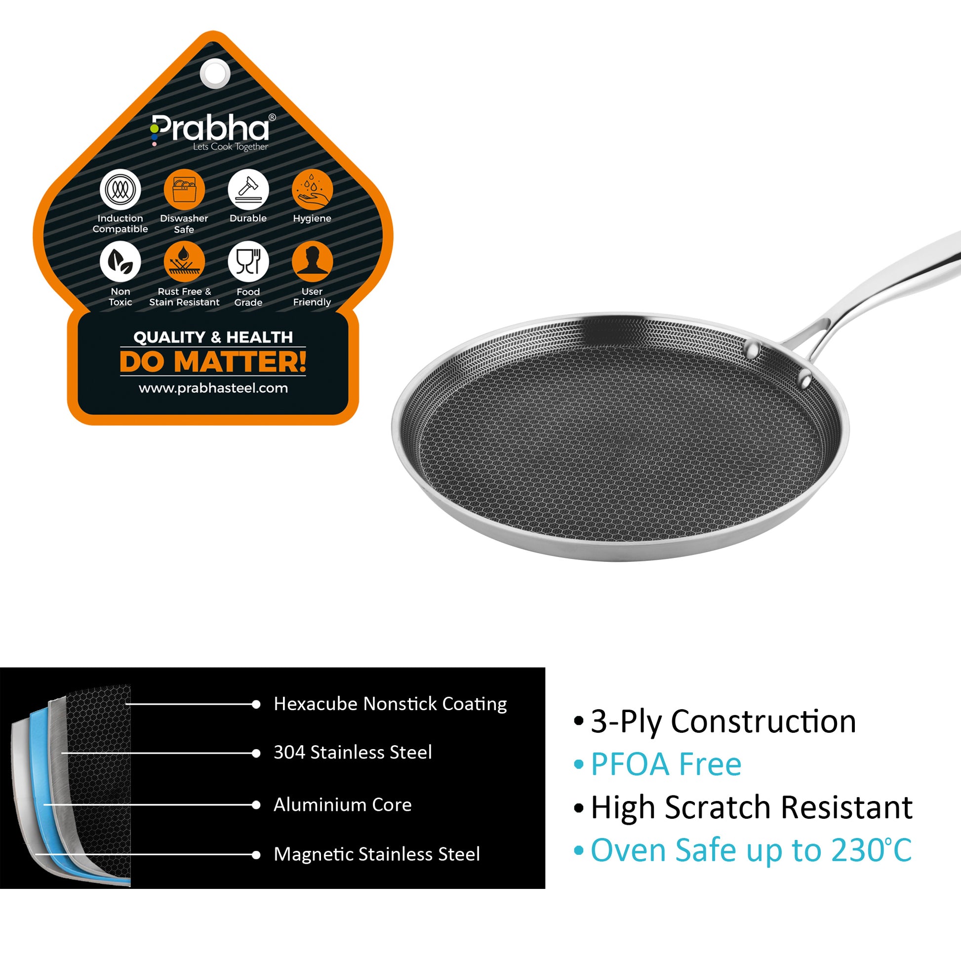 Triply Hexa Cube Dosa Tawa