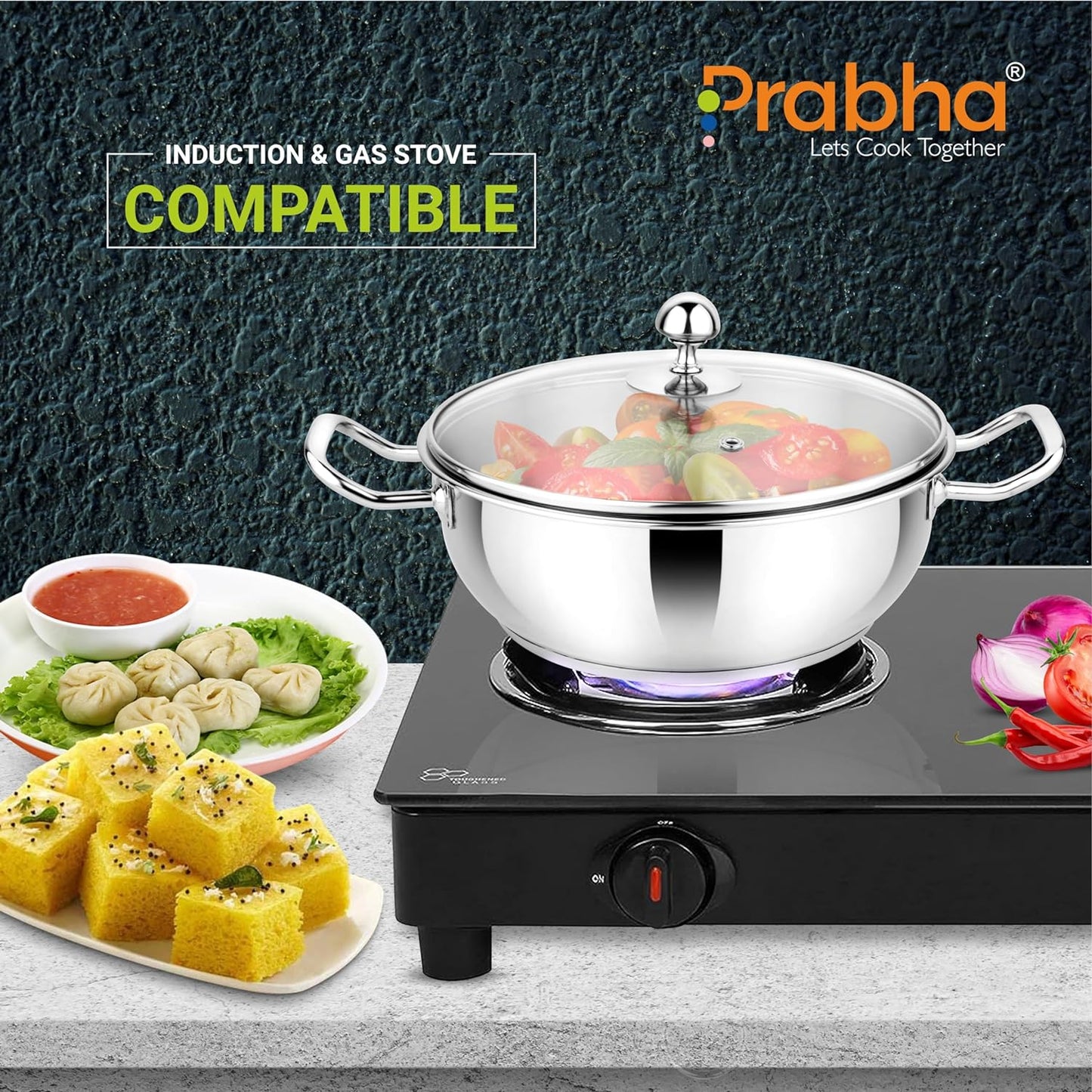 Stainless Steel Tri-Ply Multi Kadhai Plain (6 Plates)