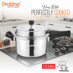 Vista Stainless Steel IB Outer Lid Pressure Cooker Hammered