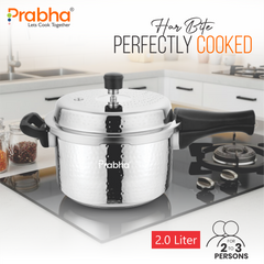 Vista Stainless Steel IB Outer Lid Pressure Cooker Hammered