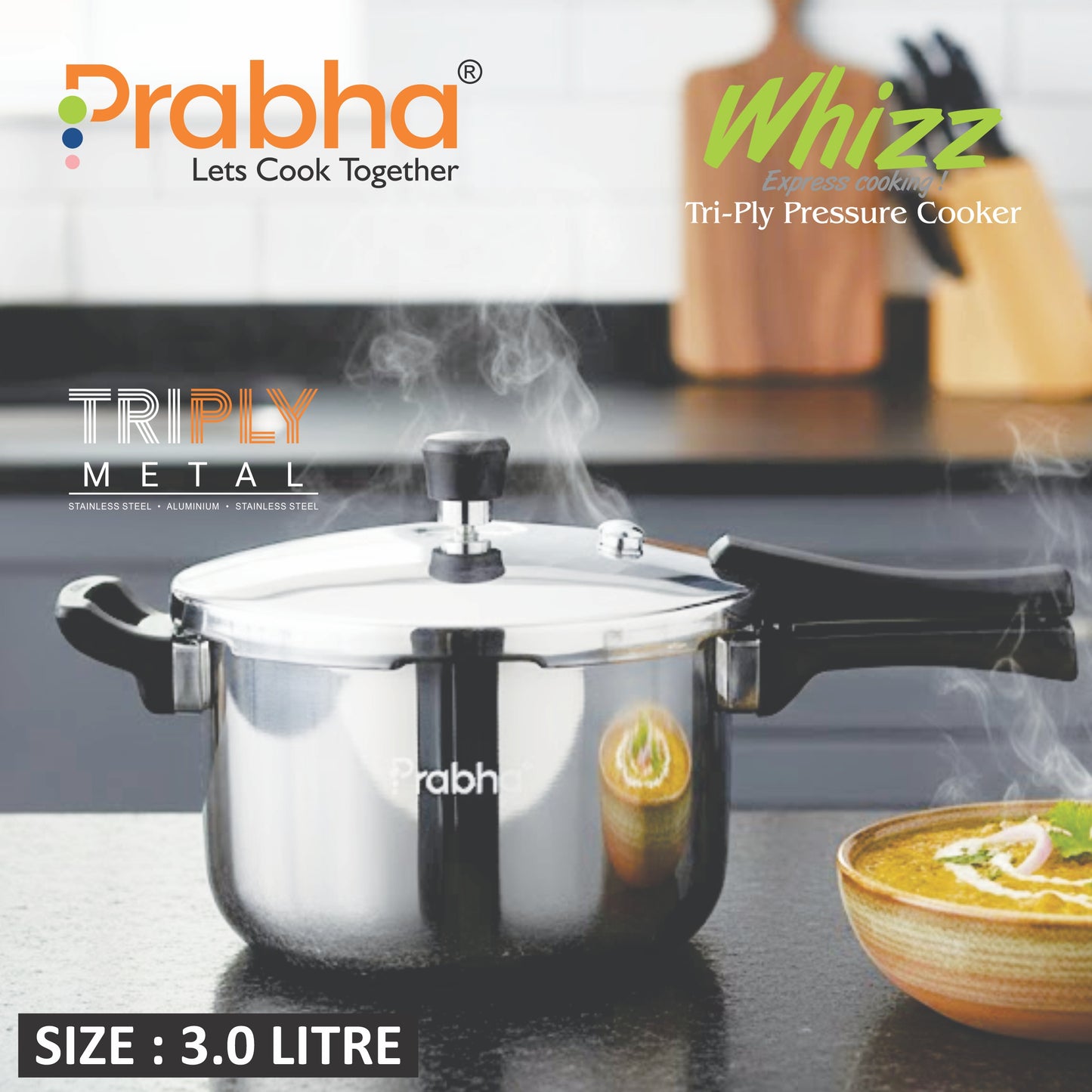 Triply Whizz Pressure Cooker
