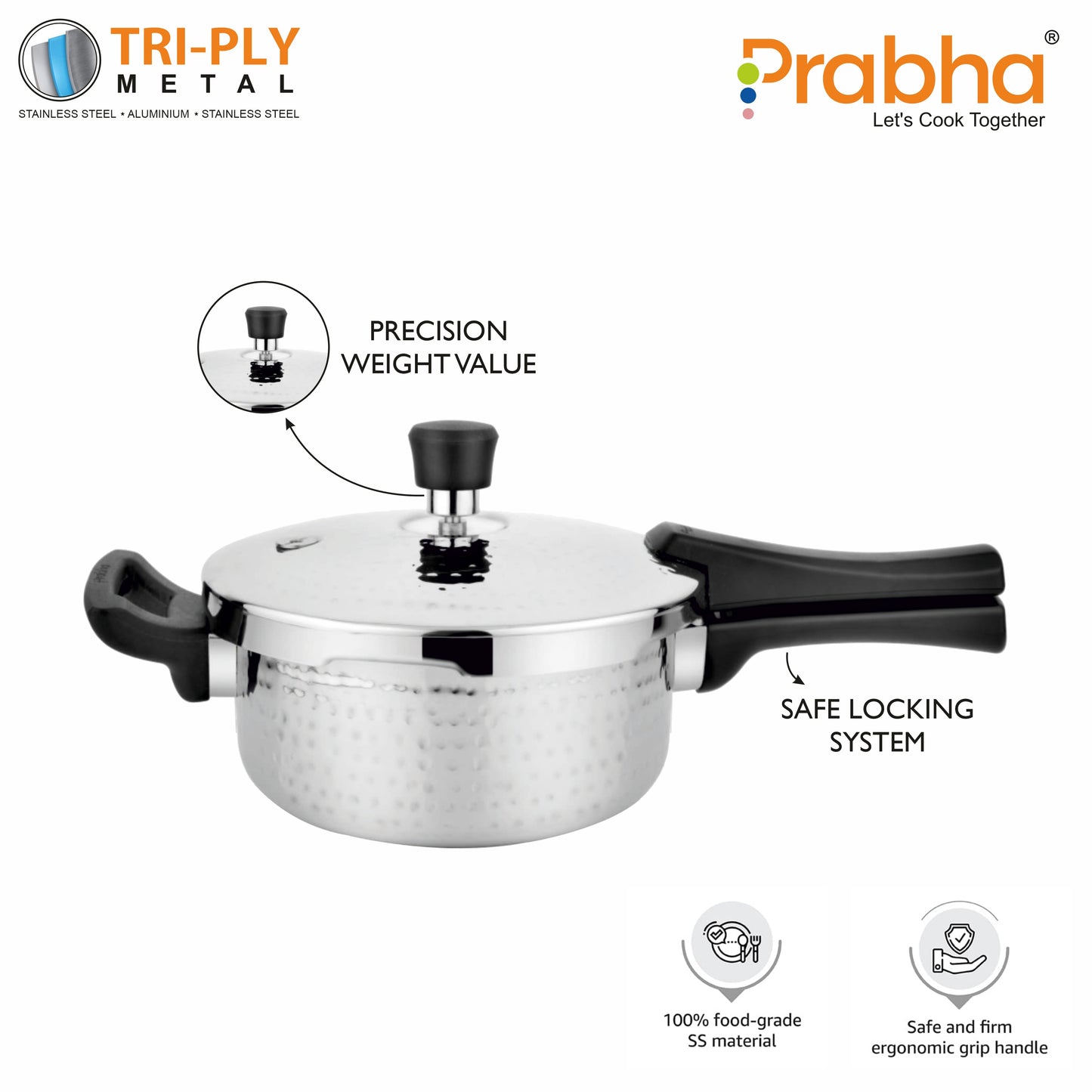 Triply Whizz Pressure Hammered Pan