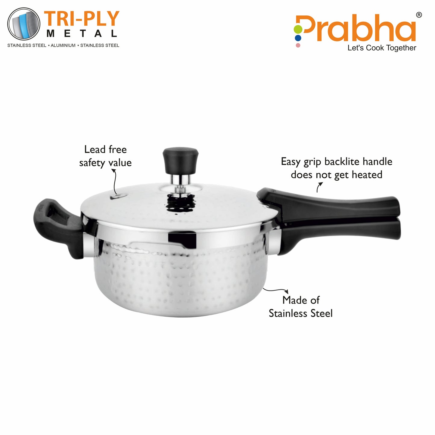 Triply Whizz Pressure Hammered Pan
