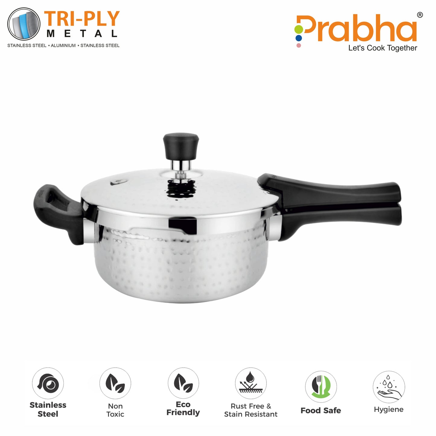 Triply Whizz Pressure Hammered Pan