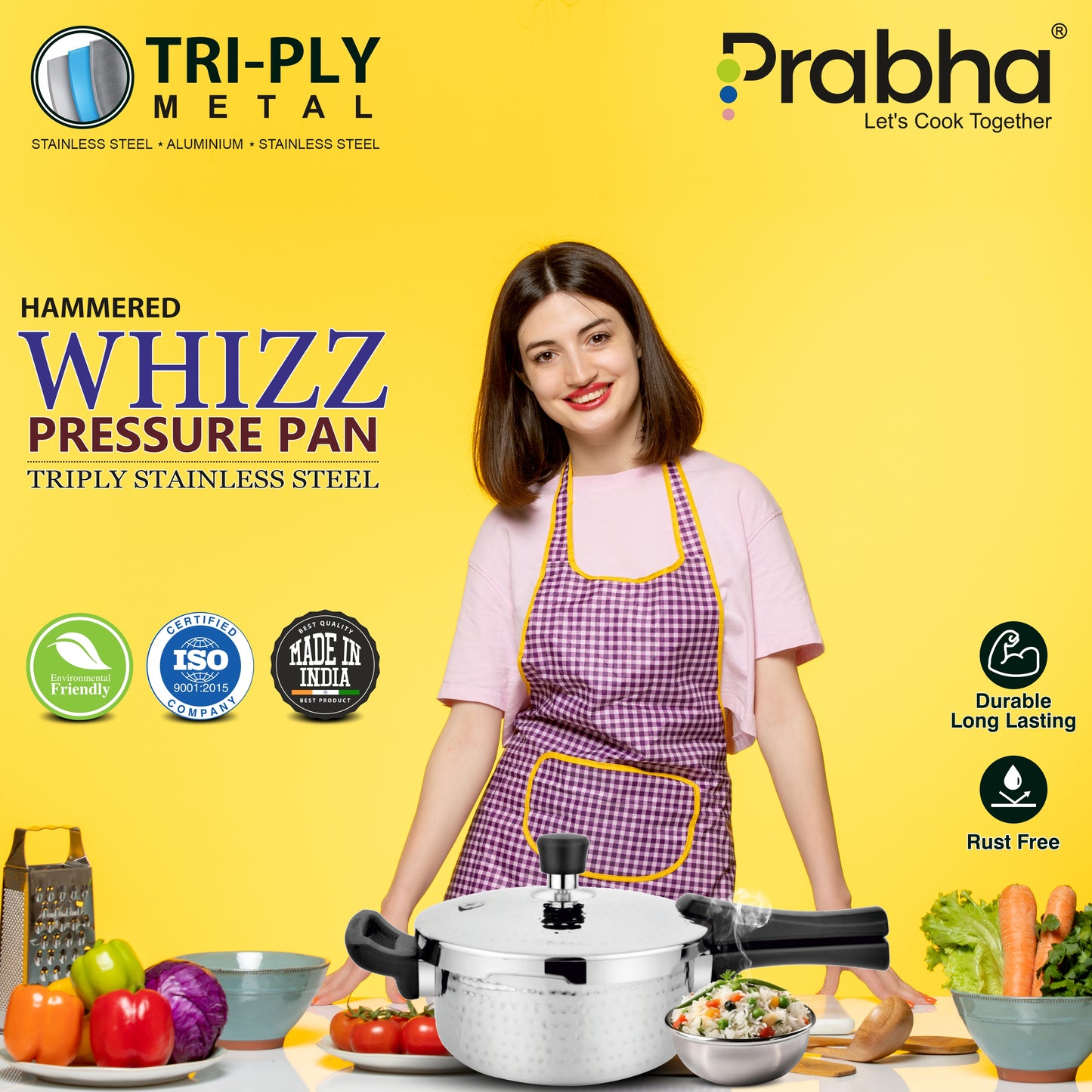 Triply Whizz Pressure Hammered Pan