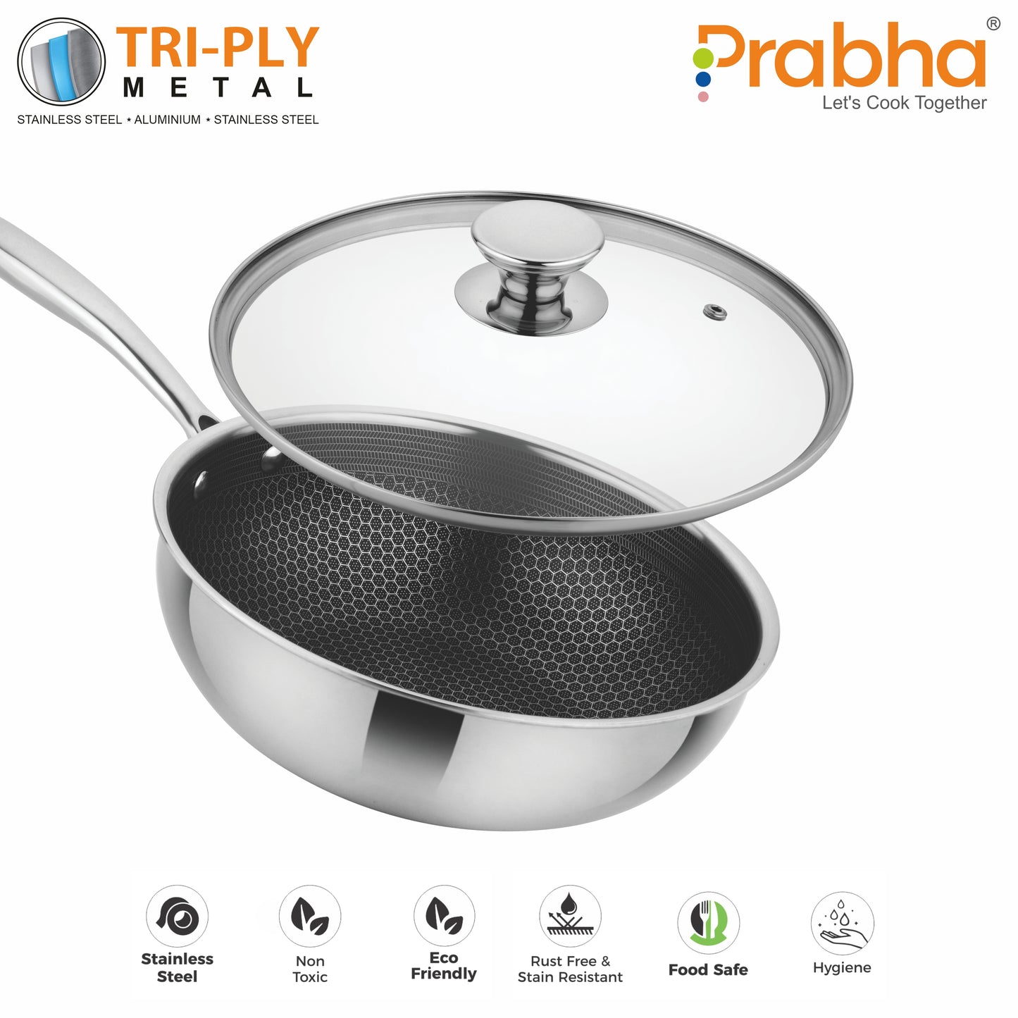 Triply Hexa Cube Wok With Lid