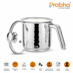 Xenon IB Hammered Milkpot With Lid