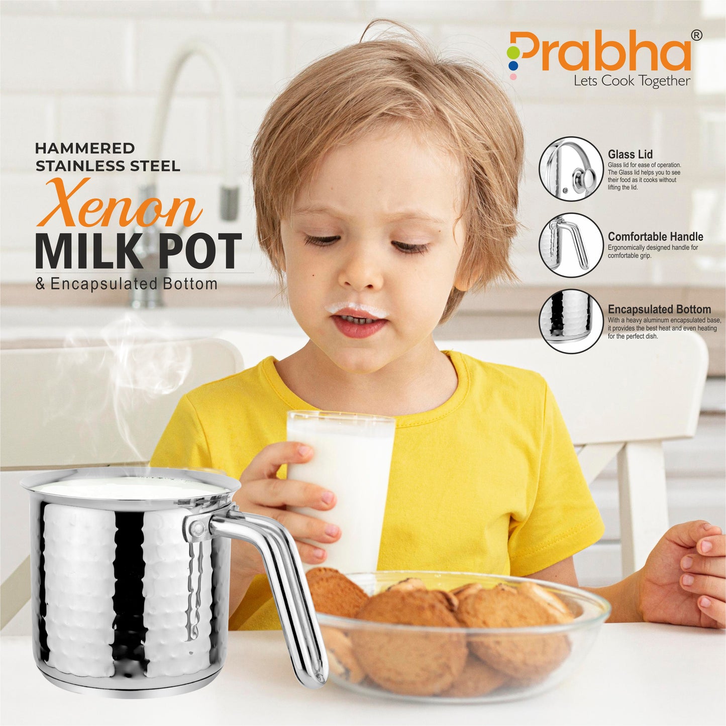 Xenon IB Hammered Milkpot Without Lid