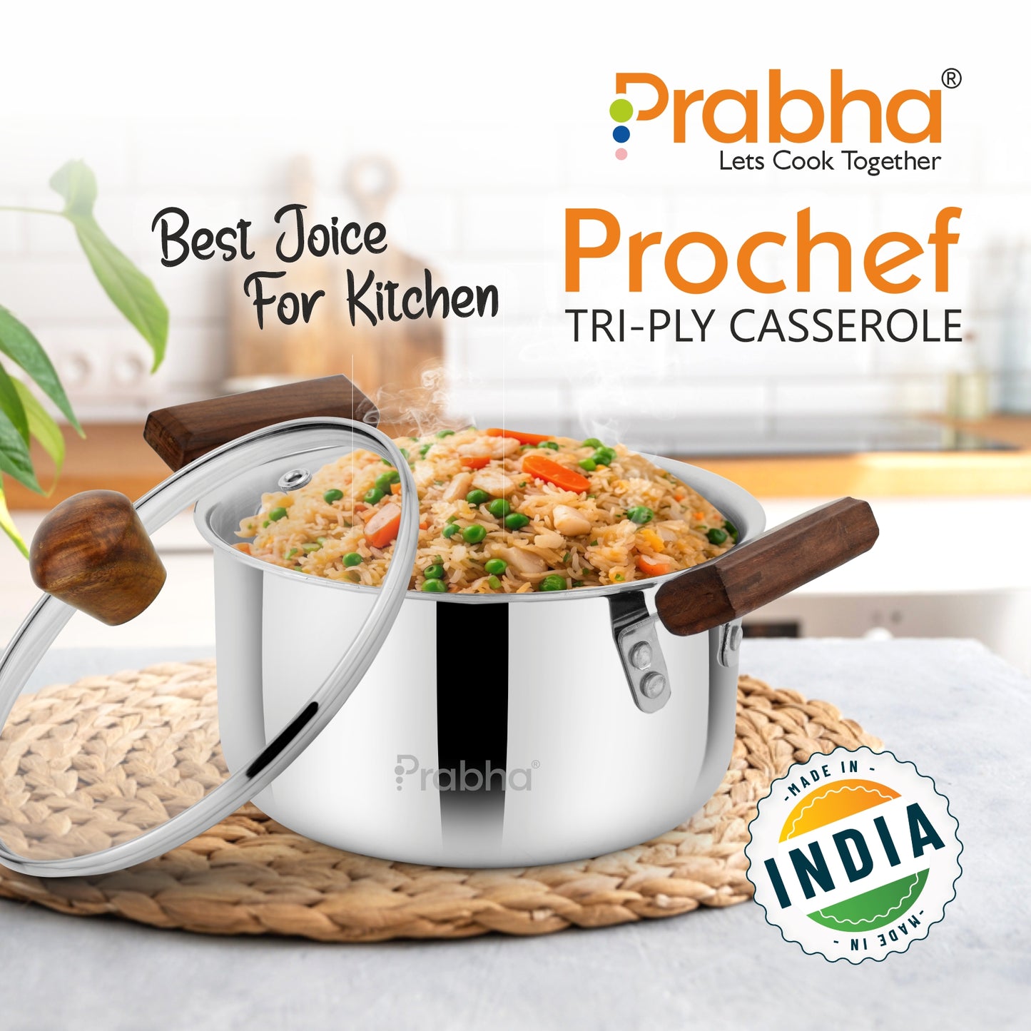 Prochef Casserole With Glass Lid