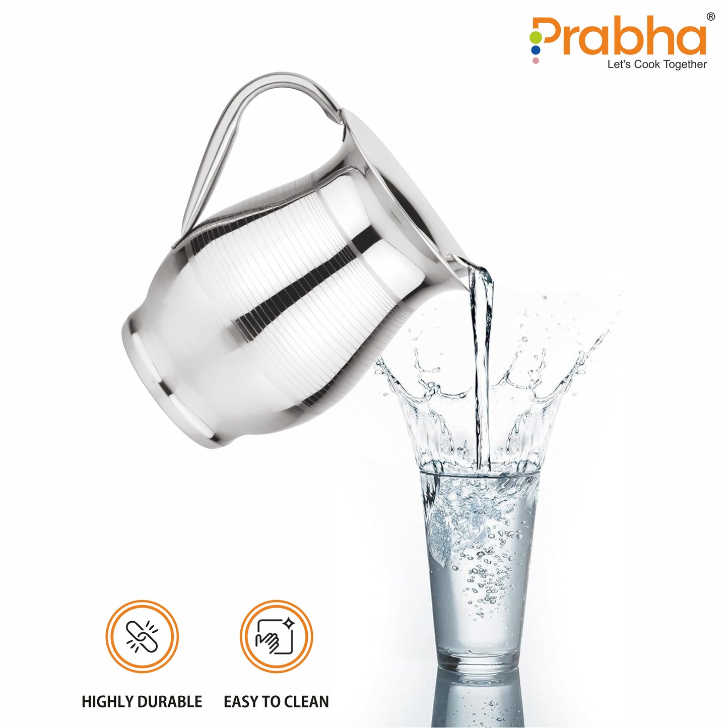 Stainless Steel Supremo Water Jug, 2000ml - Ideal for Home & Kitchen