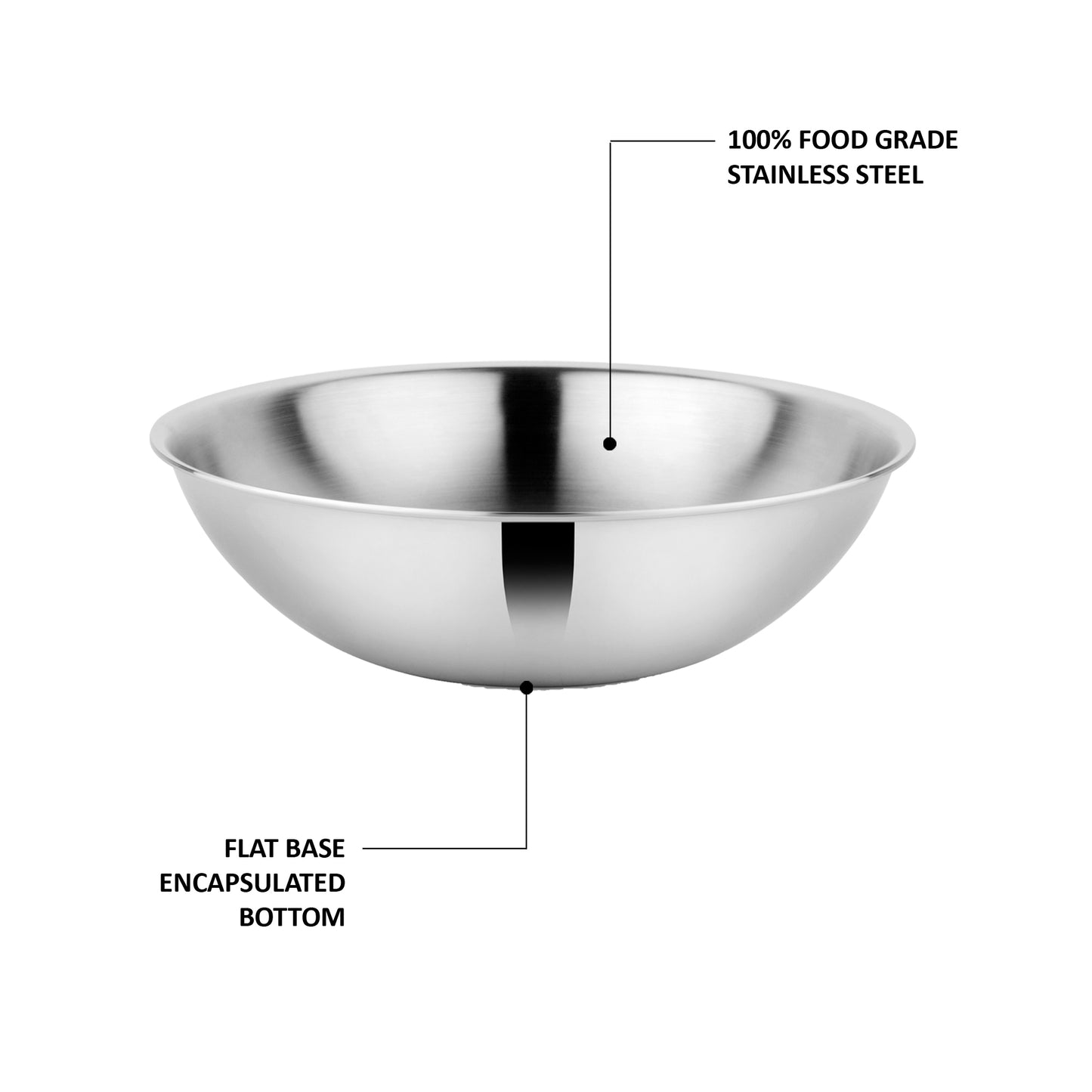 Prabha Tri-ply Stainless Steel Induction Compatible Tasra Tasla Triply Tasla Tasra Kadhai Tasla Kadhai