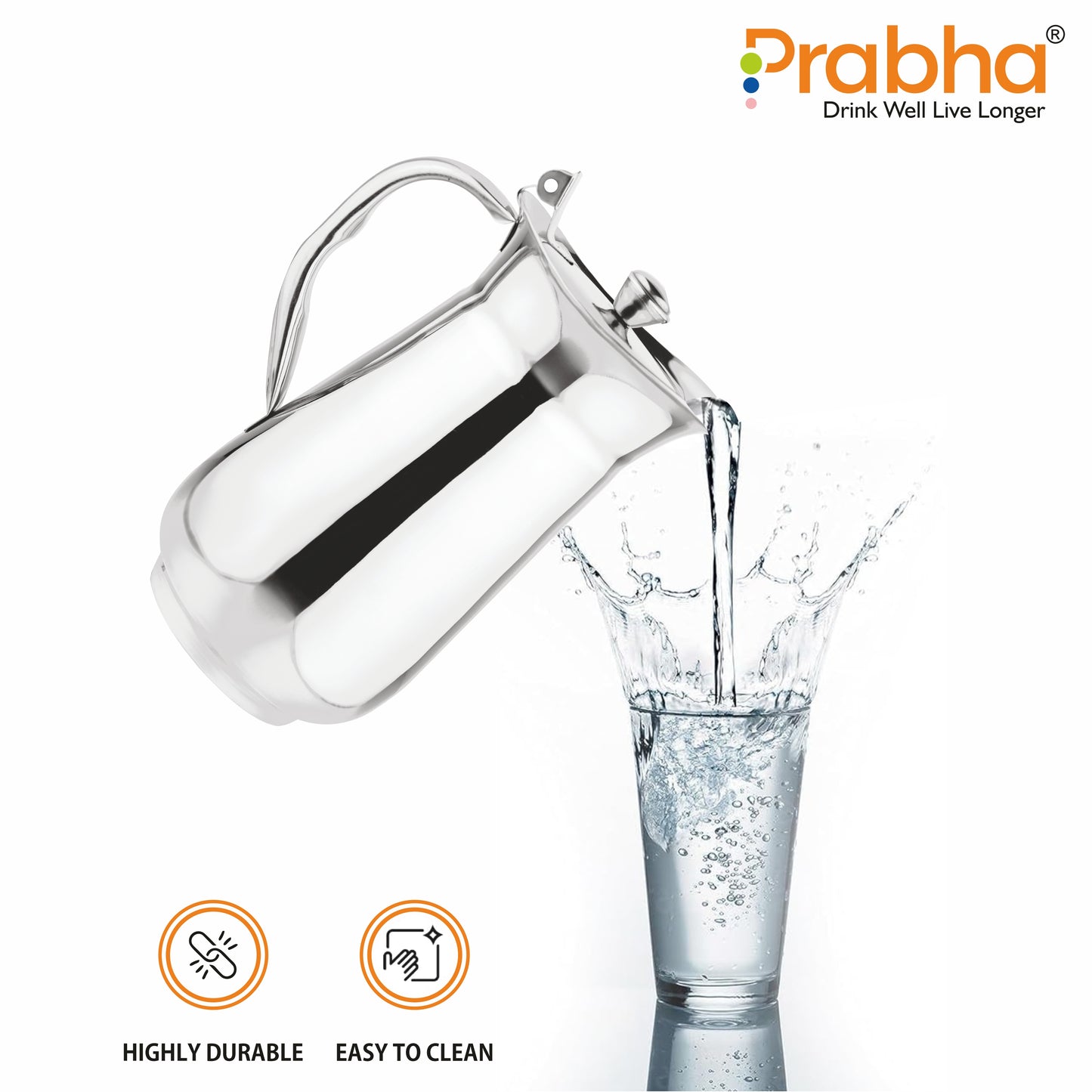 Stainless Steel Victoria Water Jug, 1800ml - Best for Home & Kitchen